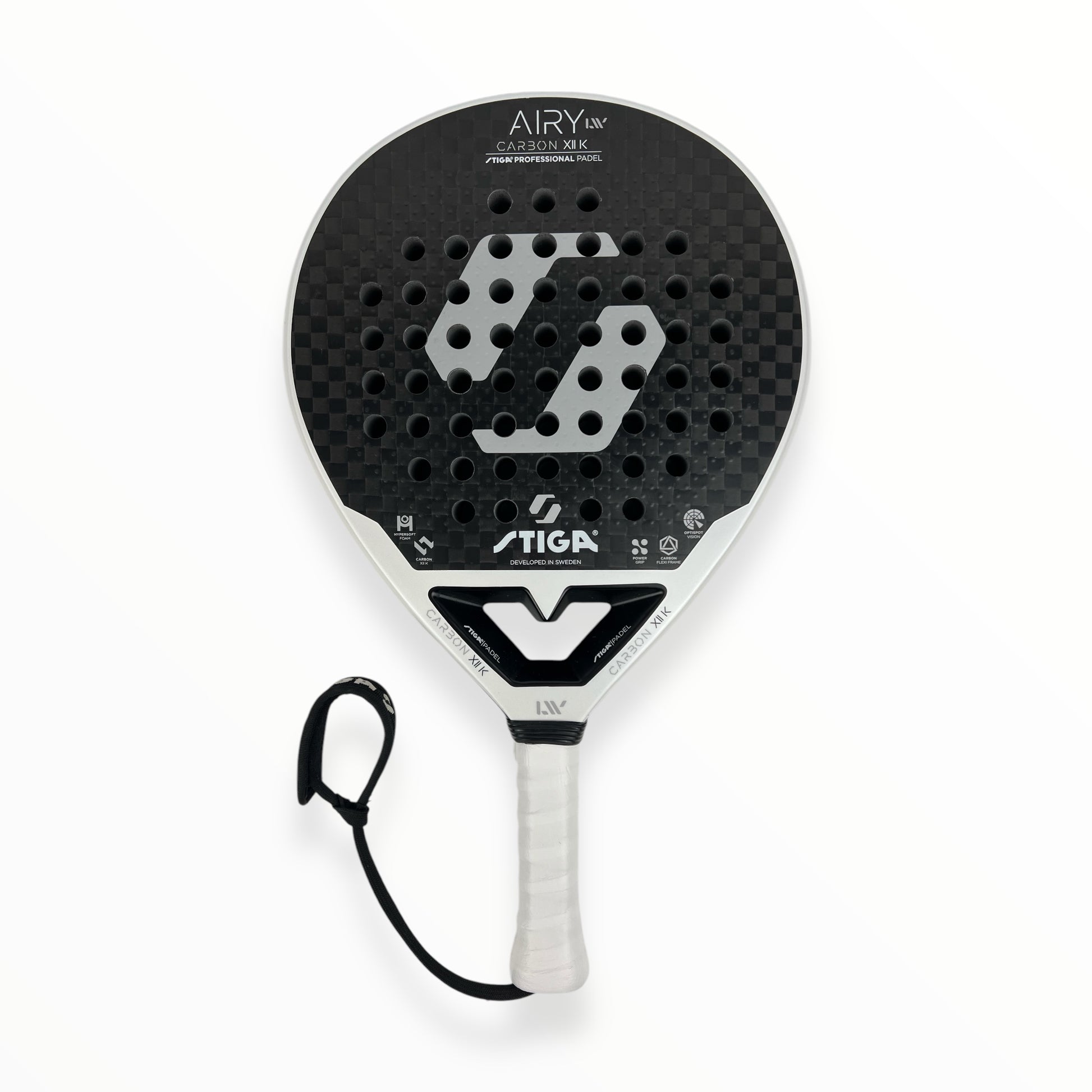 Stiga airy white, padel secondhand, padel second hand, begagnade padelrack