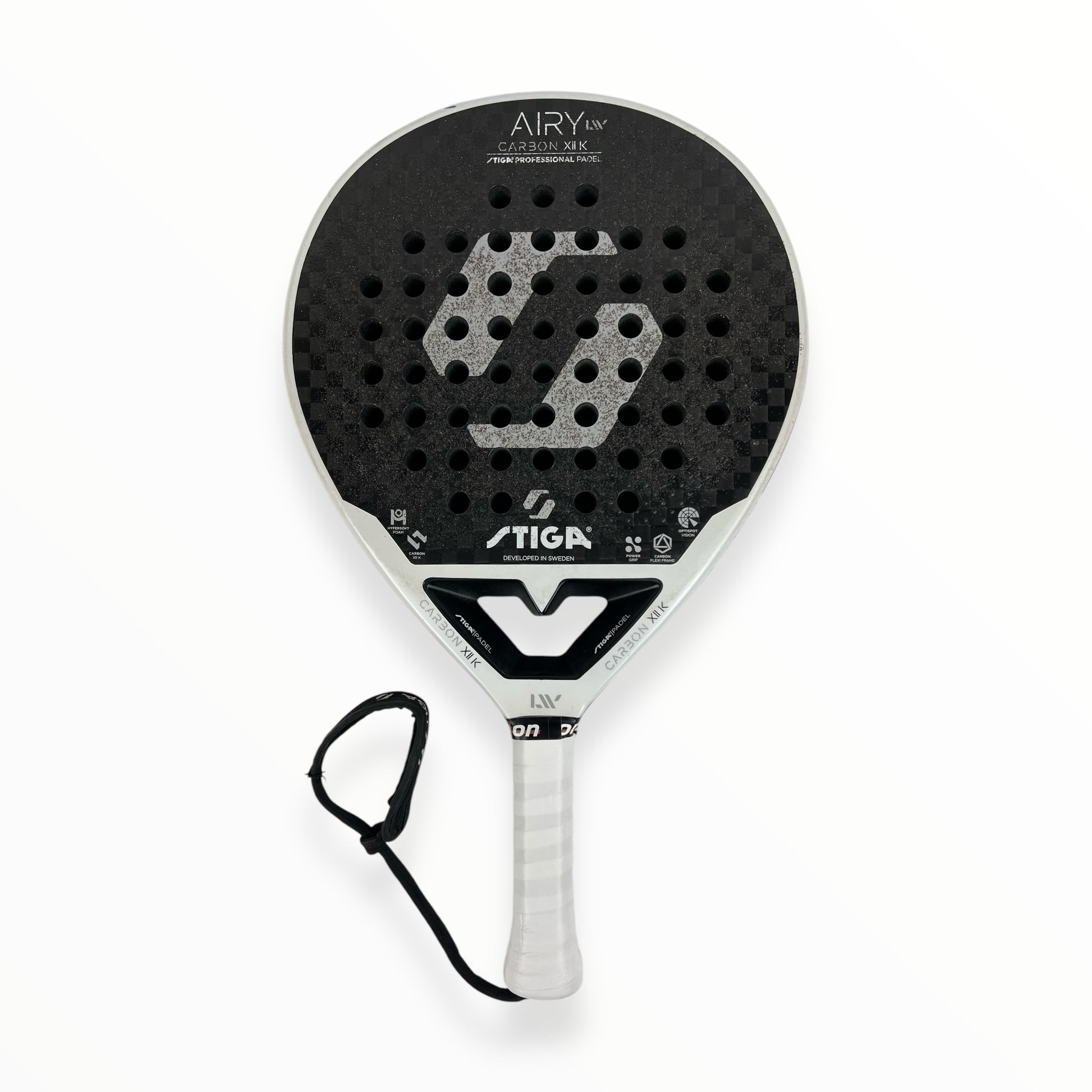 Stiga airy white, padel secondhand, padel second hand, begagnade padelrack